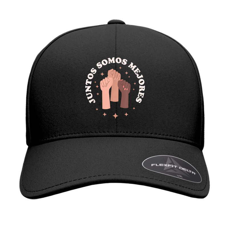 Juntos Somos Mejores   Bilingual Spanish Teacher Melanin T Shirt Seamless Cap by puetzee | Artistshot