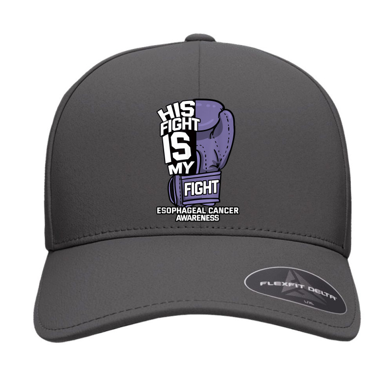 His Fight Is My Fight Esophageal Cancer Awareness Fighter T Shirt Seamless Cap by beansidpeelleo | Artistshot