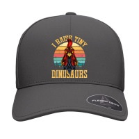 I Raise Tiny Dinosaurs Roosters Chicken Family Chicken Lover Seamless Cap | Artistshot