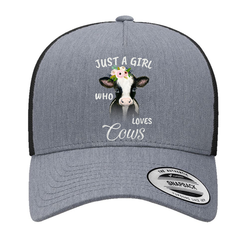 Funny Gift Watercolor Just A Girl Who Loves Cows Yupoong Trucker Cap by MadisonDesign | Artistshot