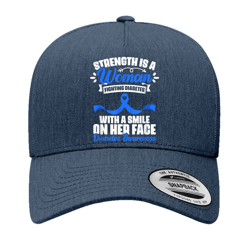 Woman Fighting Diabetes Warrior Diabetic Diabetes Awareness T Shirt Yupoong Trucker Cap | Artistshot