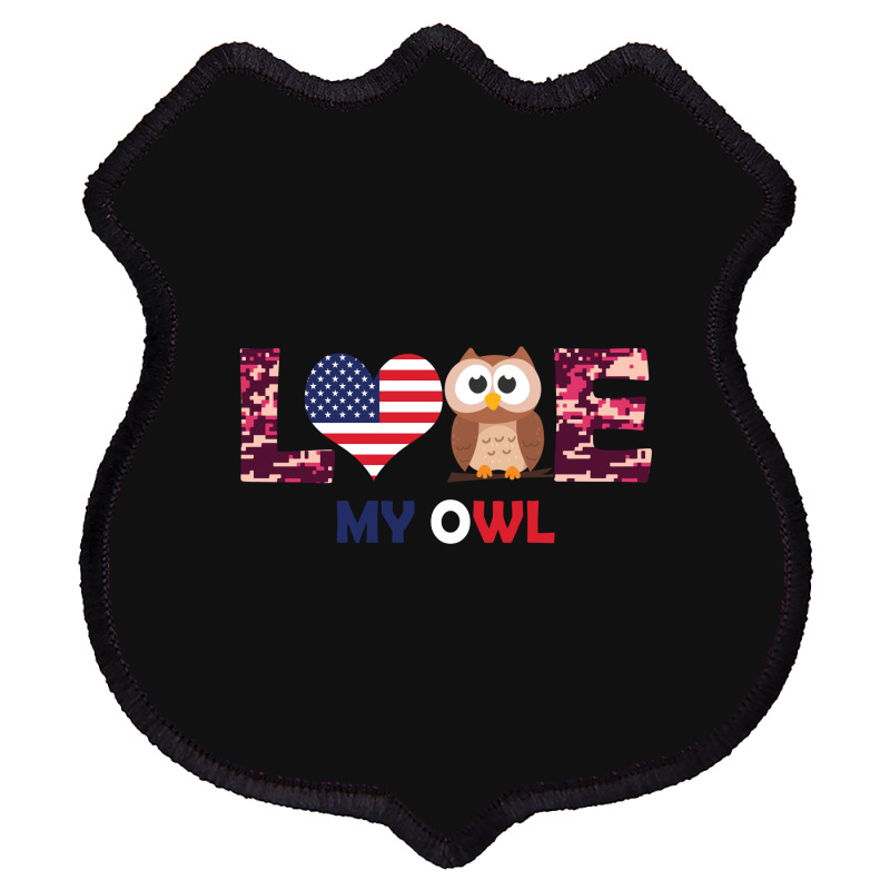 Patriotic American Flag Love My Owl Shield Patch | Artistshot