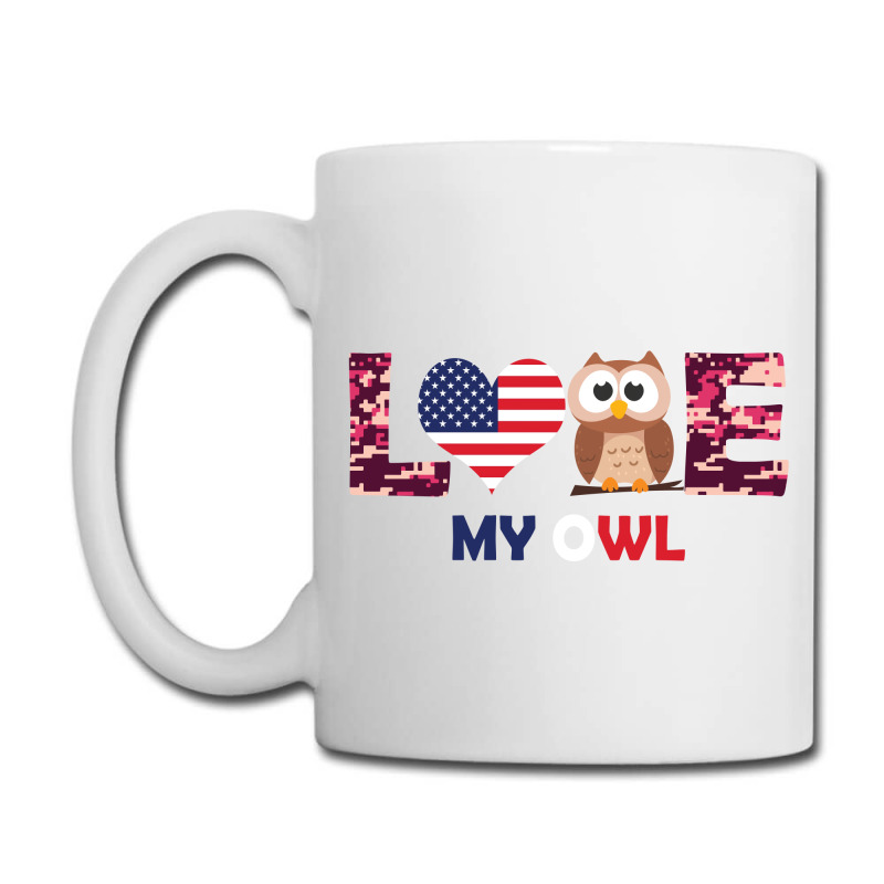 Patriotic American Flag Love My Owl Coffee Mug | Artistshot