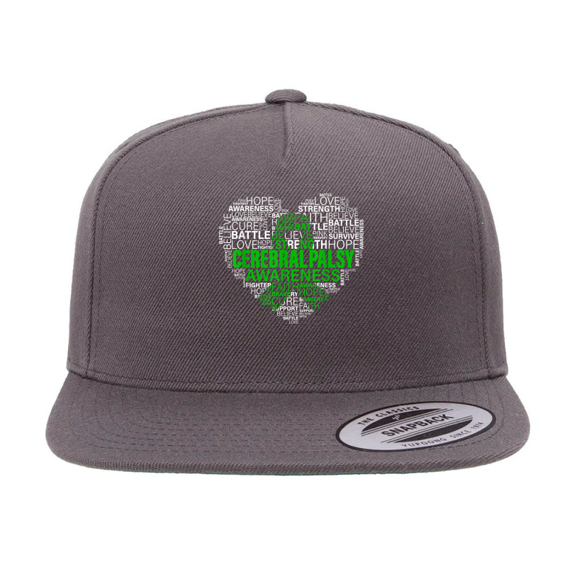 Cerebral Palsy Awareness Hope Support Strong Warrior T Shirt 5 Panel Snapback Cap | Artistshot