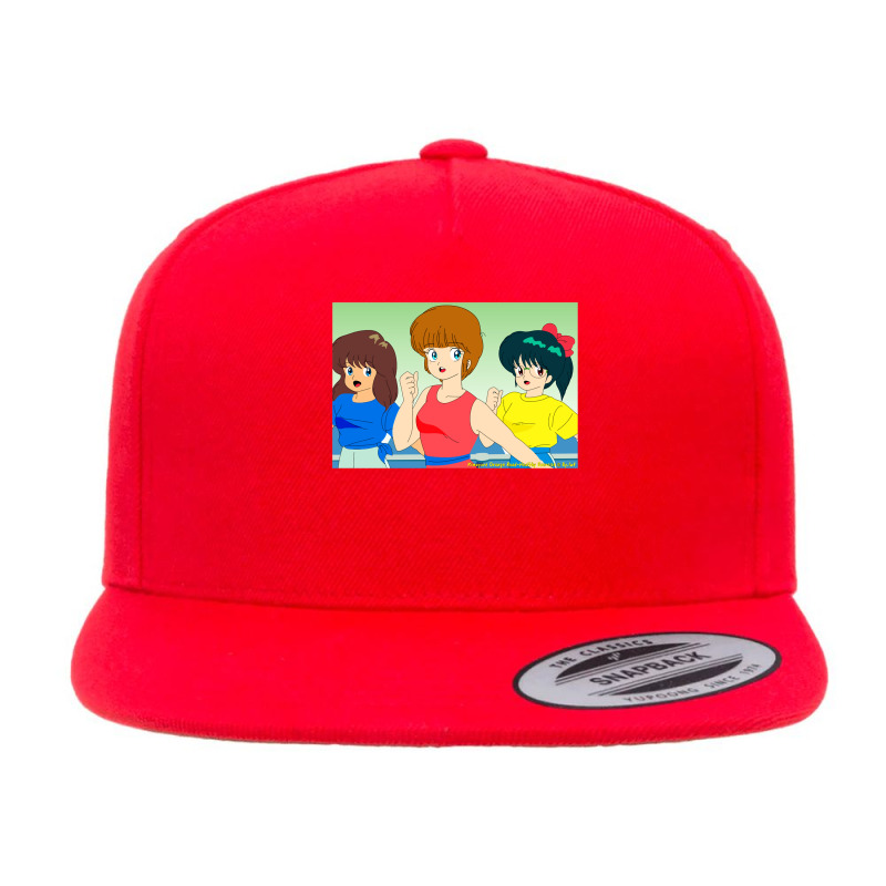 Retro  Anime Cute Call Me 5 panel snapback cap by KaliyahArtists | Artistshot