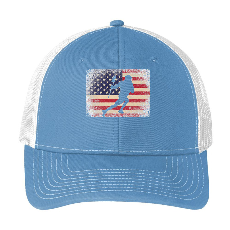 Lacrosse 4th Of July Gift American Flag Usa  Ball Stick Premium Pa Trucker Cap by EaglesonBonnie | Artistshot