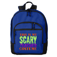 This Is My Scary Teacher Costume Halloween Cute Animations Characters Basic Backpack | Artistshot