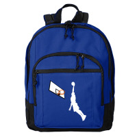 Basketball Dunk Competition Silhouette One Handed Dunk Shot Basic Backpack | Artistshot