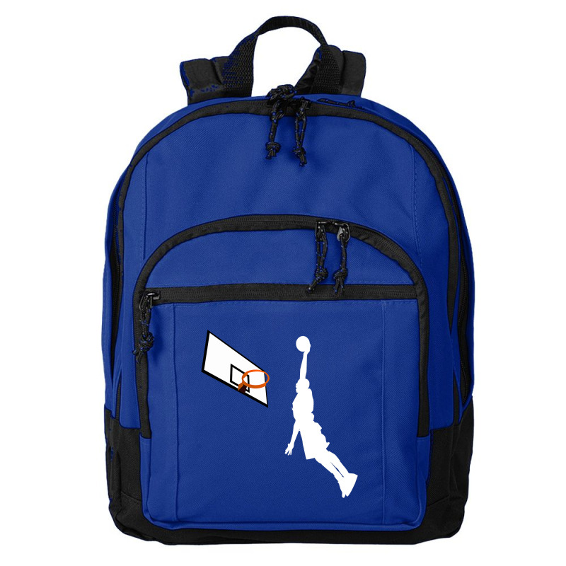 Basketball Dunk Competition Silhouette One Handed Dunk Shot Basic Backpack | Artistshot