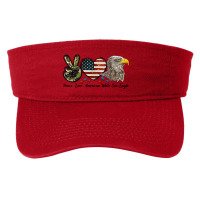 Peace Love American White Sea Eagle Fashion Visor | Artistshot