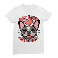 Bat Ears And A Big Heart Ladies Fitted T-shirt | Artistshot