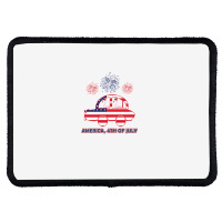 Patriotic Flamingo America 4t Of July Rectangle Patch | Artistshot