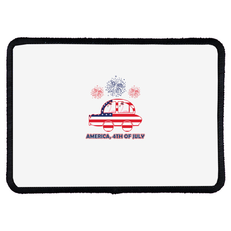 Patriotic Flamingo America 4t Of July Rectangle Patch | Artistshot