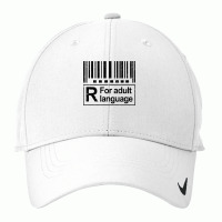 Barcode Sign R For Adult Language Warning Label Sign T Shirt Nike Dri-fit Cap | Artistshot