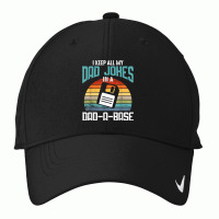 Funny Dad Jokes Database Pun Best Dad Humor Fathers Day T Shirt Nike Dri-fit Cap | Artistshot