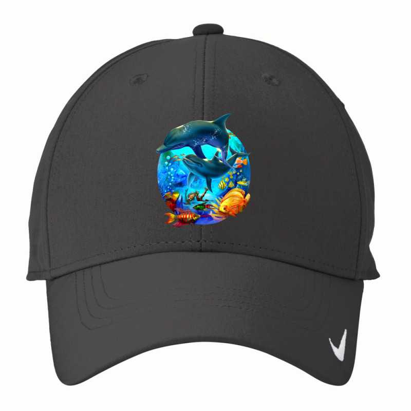 Dolphin Sea Life Save The Ocean Marine Biology Aquarium Nike Dri-fit Cap | Artistshot