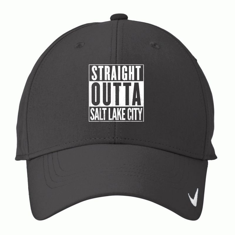 Straight Outta Salt Lake City Vintage Distressed Funny T Shirt Nike Dri-fit Cap | Artistshot