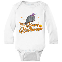 Manatee Lover Animal Horror Spooky Costume Party Long Sleeve Baby Bodysuit | Artistshot