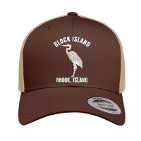 Block Island Rhode Island Shirt Light Vintage Distress Crane T Shirt Retro Trucker Cap | Artistshot