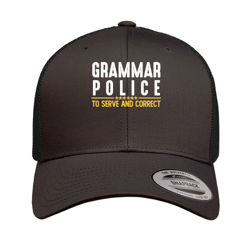 Grammar Police To Serve And Correct Sweatshirt Retro Trucker Cap by cm-arts | Artistshot