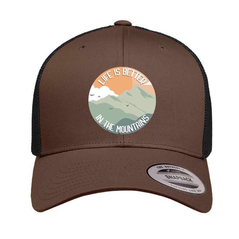 Life Is Better In The Mountains-opmxr Retro Trucker Cap by macklinsampson | Artistshot