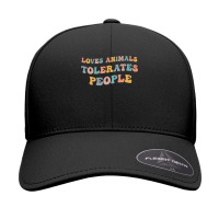 Loves Animals Tolerates People Funny Animal Lover Wildlife Pullover Ho Seamless Cap | Artistshot