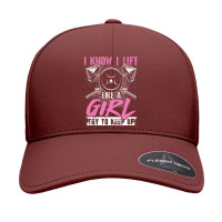 I Know I Lift Like A Girl Try To Keep Up  Gym Gift Seamless Cap | Artistshot