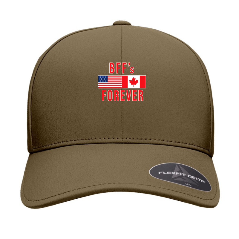 Canada Usa Flags Bffs Seamless Cap by DiyaBarry | Artistshot