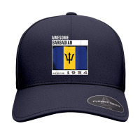 Awesome Barbadian Since 1934   Barbadian 88th Birthday T Shirt Seamless Cap | Artistshot