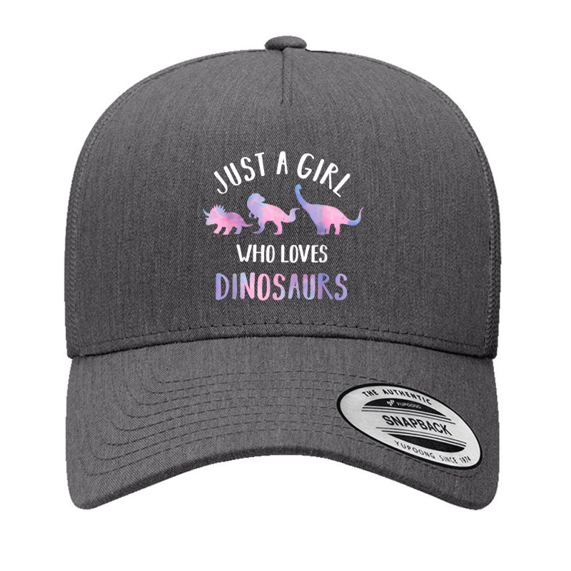 Just A Girl Who Loves Dinosaurs Cute Floral Dino Lover Yupoong Trucker Cap by Juan-Design | Artistshot