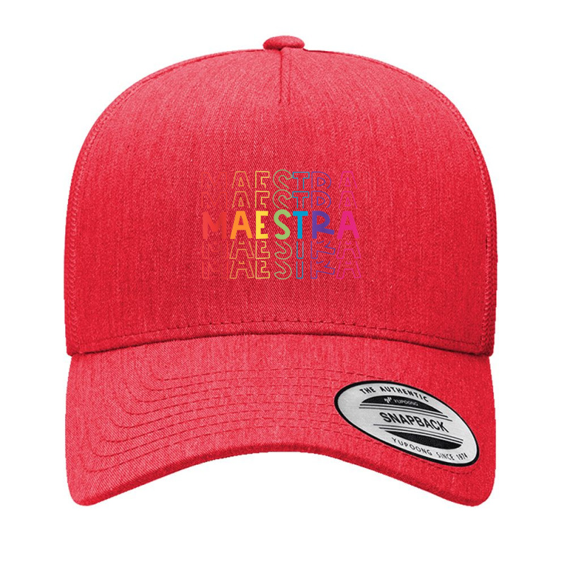 Maestra Spanish Bilingual Teacher Rainbow Back To School Yupoong Trucker Cap by MadisonDesign | Artistshot