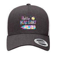 Hello Head Start Squad Back To School Tie Dye Kids Teacher Yupoong Trucker Cap | Artistshot