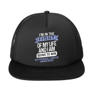 Fight To Win Esophageal Cancer Awareness Er Ribbon Foam Snapback Hat | Artistshot