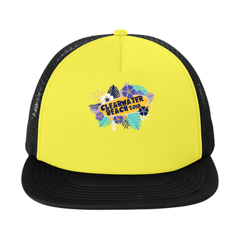 Vintage Clearwater Beach Family Vacation 2018 Florida Foam Snapback hat by WirtzRichard | Artistshot