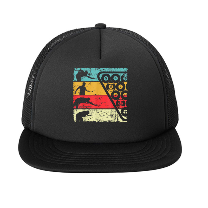 Retro Billiards For Billiard Players Pool Billiards Triangle T Shirt Foam Snapback Hat | Artistshot