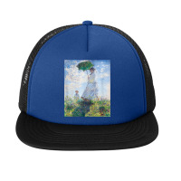 Monet's Woman With A Parasol  Modern Art Famous Painting T Shirt Foam Snapback Hat | Artistshot