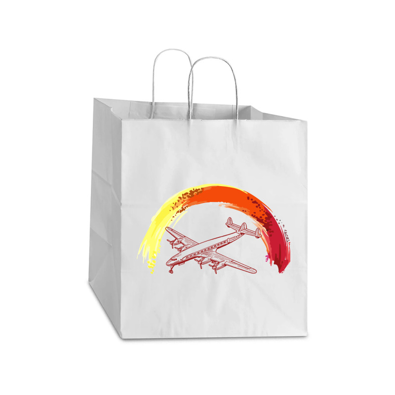 Airplane Take Out Paper Bag - 14 X 10 X 15 1/2 | Artistshot