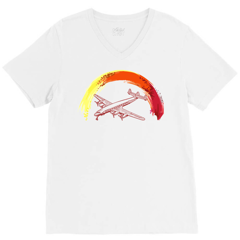 Airplane V-neck Tee | Artistshot