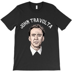 sports ed nicolas cage as john travolta T-Shirt | Artistshot