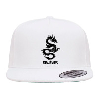 Imagine Dream Believe  Fantasy Dragon Tattoo Music Vintage Retro 5 Panel Snapback Cap | Artistshot