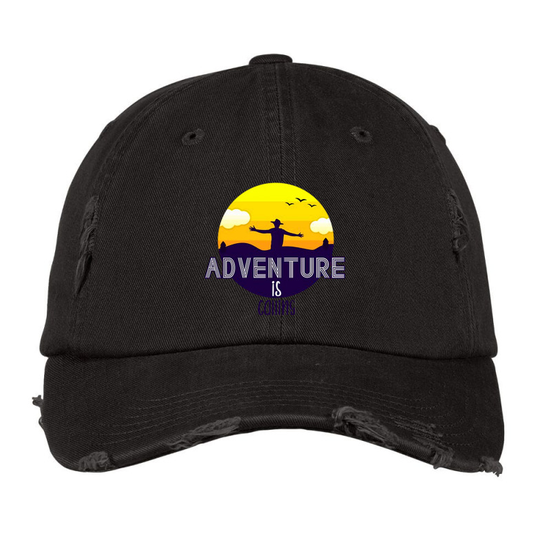 Adventure Calling Vintage Cap by althubich | Artistshot