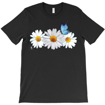 Pretty Daisies Butterfly T Shirt T-shirt Designed By Doanha