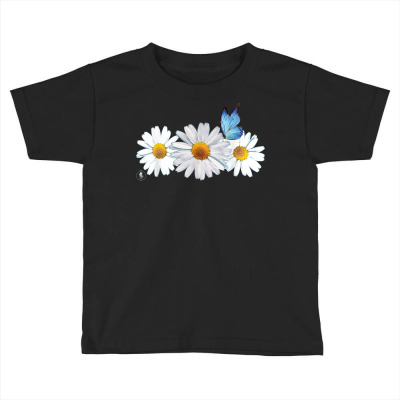 Pretty Daisies Butterfly T Shirt Toddler T-shirt Designed By Doanha
