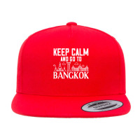 Bangkok Thailand City Skyline Map 5 Panel Snapback Cap | Artistshot