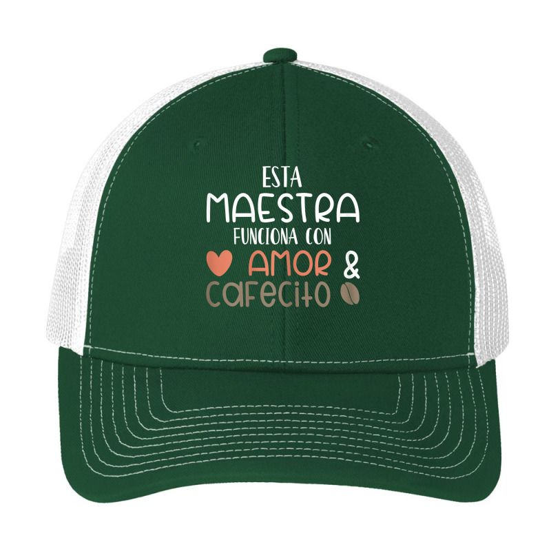 Womens Maestra Amor Cafecito Bilingual Spanish Teacher T Shirt Pa Trucker Cap by crineraullamasqo | Artistshot