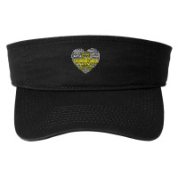 Childhood Cancer Awareness Heart Support Strong Warrior T Shirt Fashion Visor | Artistshot