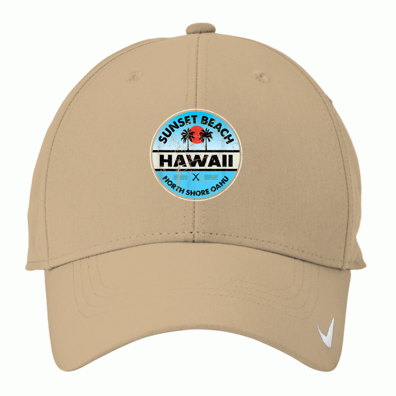 Hawaii Sunset Beach North Shore Oahu Vintage Hawaiian T Shirt Nike Dri-fit Cap | Artistshot