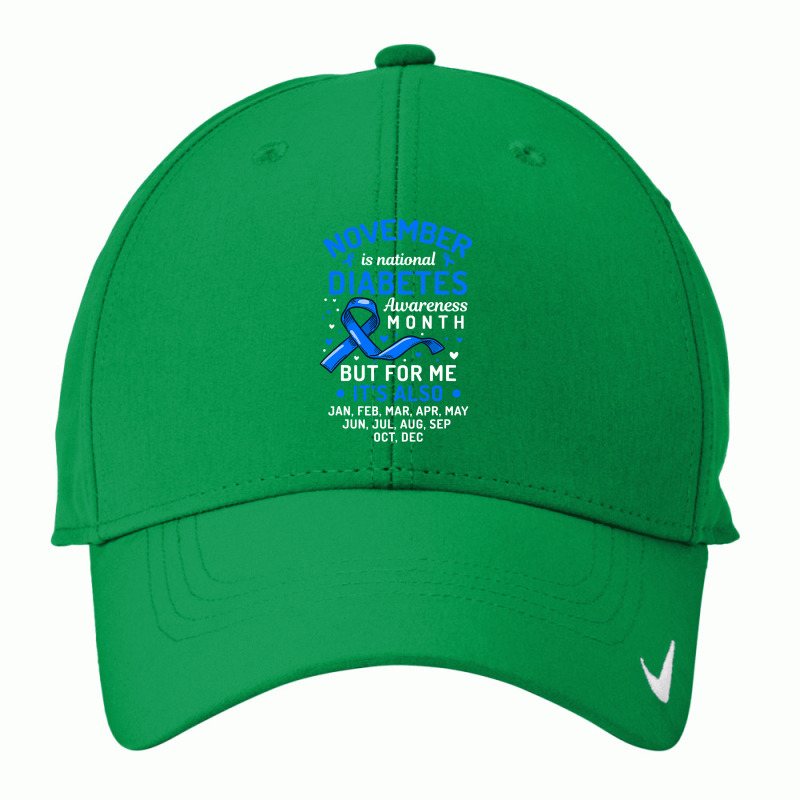 Diabetes November Is National Diabetes Awareness Month Support 288 Nike Dri-FIT Cap by stress | Artistshot