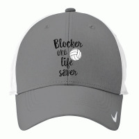 Blocker Aka Life Saver Funny Volleyball T Shirt Defense [converted] Co Nike Dri-fit Cap | Artistshot