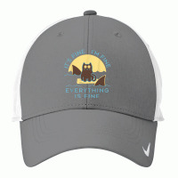 It's Fine I'm Fine Everything Is Fine Funny Cat 1 Nike Dri-fit Cap | Artistshot